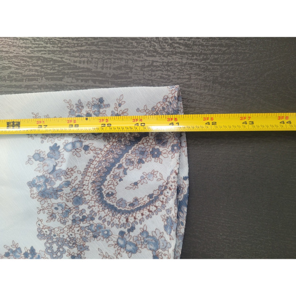 Vintage Y2k Studio Y Paisley Print Babydoll Midi Dress Size 11 Blue Boho Western - Picture 8 of 8